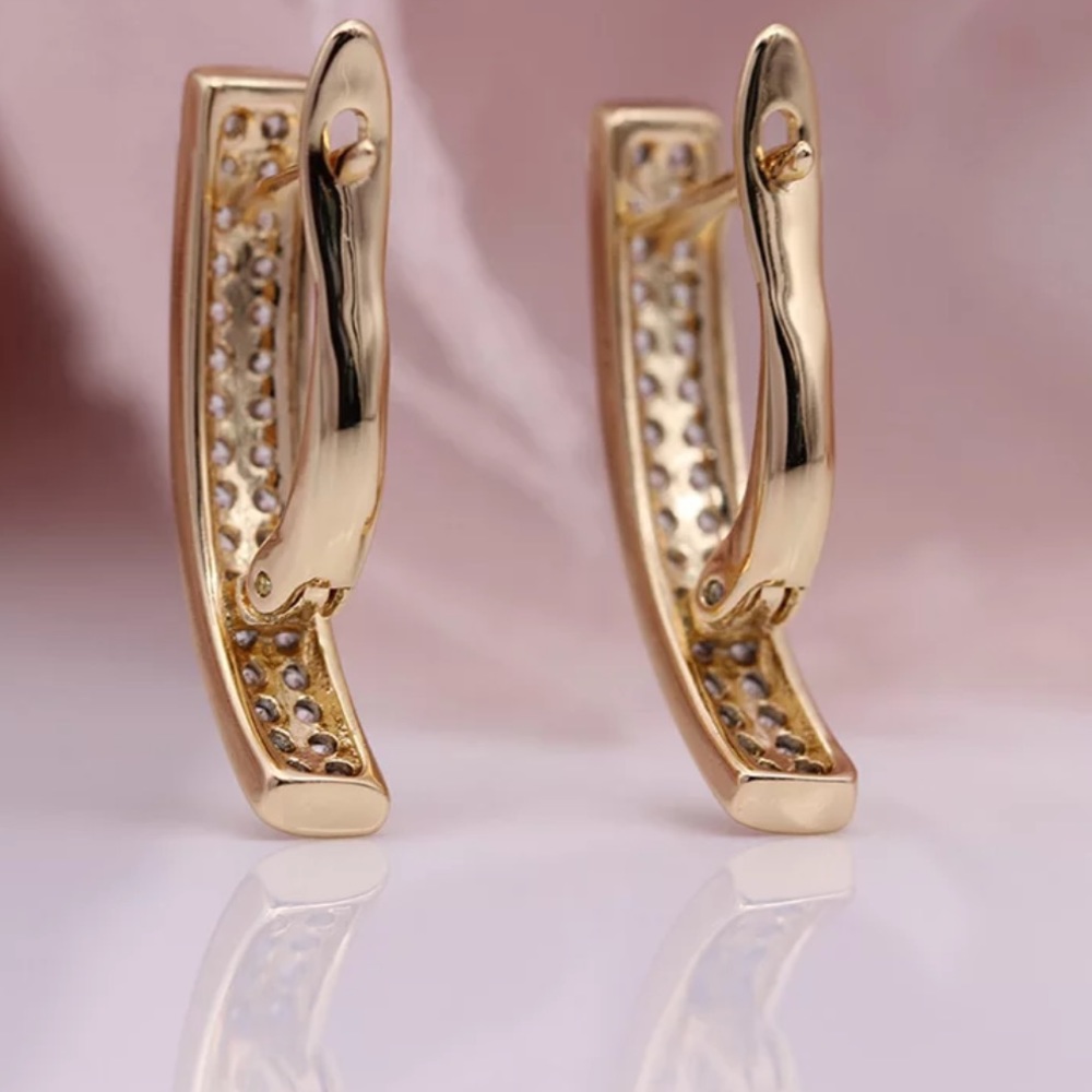 🌟 Rose Gold Earrings - Picture 2 of 6